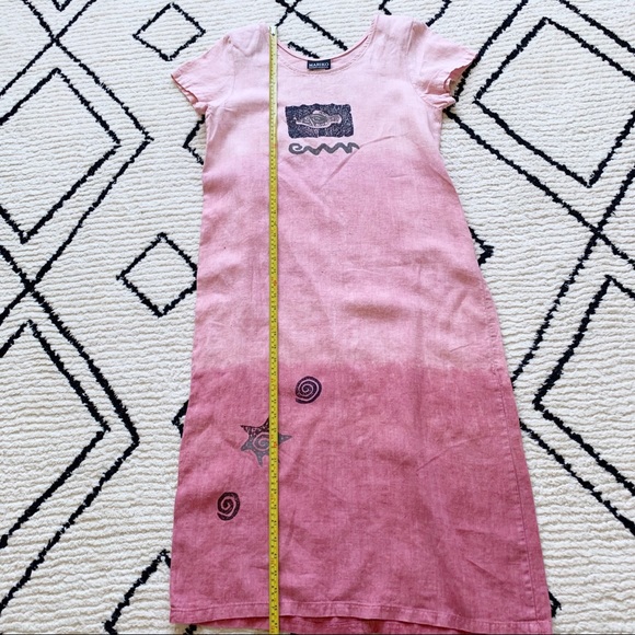 Linen Tie Dye Maxi Dress - Picture 9 of 16